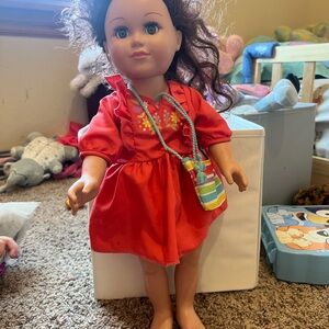 Brown hair with Green Eyes My Life doll